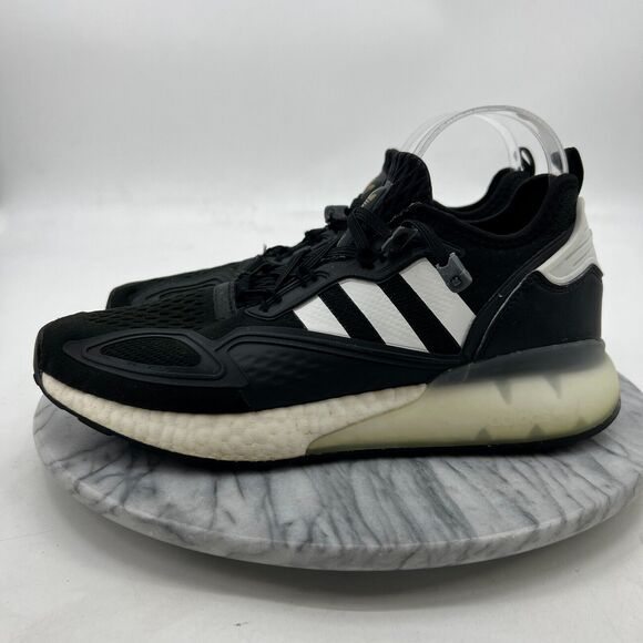 Adidas Originals ZX 2K Boost Sneaker Womens 10 Black Running Shoes Sport H00102 - Picture 4 of 12